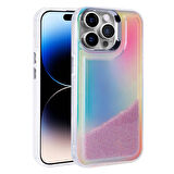 Apple iPhone 14 Pro Max Uyumu Kılıf Airbagli Renkli Arka Yüzey Boncuk Tasarımlı Kumul Kapak