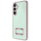 Galaxy S24 FE Kılıf Kamera Korumalı Logo Gösteren Omega Kapak