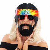 Siyah Saçlı Bandana Tasarımlı Parti Gözlüğü 26x18 cm NessiWorld