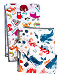 Yorni, SeaWorld Zoo İkili, Ekonomik Set, Ebat: 65x80cm, Sıvı Geçirmez Alt Açma Örtüsü, Bebek Bakım Örtüsü, Büyük Boy