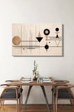 Yatay Kanvas Duvar Tablosu Tekli Salon Mutfak Yatak Odası Ofis Modern Minimalist Geometrik 