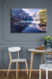 Yatay Tekli Kanvas Duvar Tablosu Modern Salon Mutfak Yatak Odası Ofis Lago di Braies Gölü