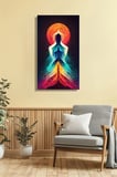 Panoramik Dikey Kanvas Duvar Tablosu Tekli Salon Mutfak Yatak Odası Ofis Kundalini Çakra