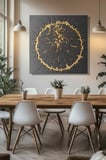 KareTekli Kanvas Duvar Tablosu Modern Salon Mutfak Yatak Odası Ofis Gold Black Art Soyut Çatlama