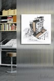 Kare Tekli Kanvas Tablo Modern Emlakçı Emlak Ofisi İnşaat Gyo 