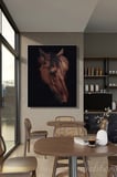 Dekoratif Dikey Kanvas Tablo Tekli Salon Mutfak Yatak Odası Ofis Dijital Sanat Kahverengi At 861