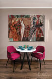 Dekoratif Yatay Kanvas Tablo Tekli Salon Mutfak Yatak Odası Ofis Roman Nogin Caz Klübü 998
