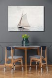 Kanvas Tablo Yatay Tekli Salon Mutfak Yatak Odası Ofis Winslow Homer Sailing off Gloucester 1001