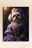 Dikey Kanvas Tablo Tekli Genç Odası Çocuk Odası Kreş Victory Tarzı Kıyafetli Shih Tzu Köpeği 1072