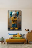 Dekoratif Dikey Kanvas Tablo Tekli Genç Odası Çocuk Odası Kreş Kaws Tarzı Pop Art 1150