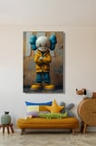 Dekoratif Dikey Kanvas Tablo Tekli Genç Odası Çocuk Odası Kreş Kaws Tarzı Pop Art 1150