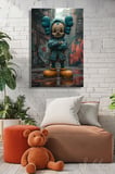 Dekoratif Dikey Kanvas Tablo Tekli Genç Odası Çocuk Odası Kreş Kaws Tarzı Pop Art 1152