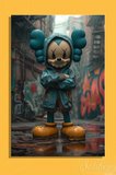 Dekoratif Dikey Kanvas Tablo Tekli Genç Odası Çocuk Odası Kreş Kaws Tarzı Pop Art 1152
