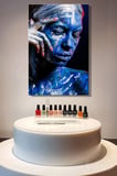 Dekoratif Dikey Kanvas Tablo Tekli Kuaför Güzellik Salonu Sanatsal Makyaj Nail Art Kadın Portre 1173