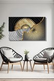 Dekoratif Yatay Kanvas Tablo Tekli Salon Mutfak Yatak Odası Ofis Modern Geometrik Desen 1368