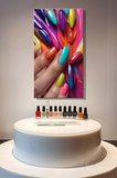 Panoramik Dikey Kanvas Tablo Tekli Kuaför Güzellik Salonu Makyaj Nail Art Manikür 1430