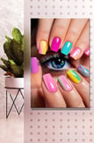 Dekoratif Dikey Kanvas Tablo Tekli Kuaför Güzellik Salonu Makyaj Nail Art Manikür 1440