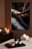 Dekoratif Dikey Kanvas Tablo Tekli Güzellik Salonu Spa Merkezi Masaj Salonu Sırt Masajı 1496