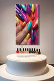 Panoramik Dikey Kanvas Tablo Tekli Kuaför Güzellik Salonu Makyaj Nail Art Manikür 1588