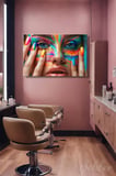 Kanvas Tablo Yatay Tekli Kuaför Güzellik Salonu Sanatsal Makyaj Nail Art Manikür 1764