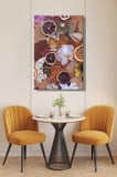 Dikey Kanvas Tablo Tekli Lokanta Kafe Restoran Mutfak Kurutulmuş Greyfurt Portakal Dilimleri 1807