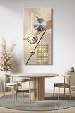 Panoramik Dikey Kanvas Tablo Tekli Salon Mutfak Yatak Odası Ofis 3D Efekt Soyut Geometrik 1816