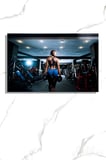 Dekoratif Yatay Kanvas Tablo Tekli Spor Salonu Fitness Eğitimi Halter Egzersizi Yapan Kadın 1830