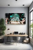 Panoramik Kanvas Tablo Yatay Tekli Emlak Ofisi İnşaat Gyo Mimarlık Tokenizasyon Süreci 2164