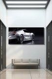 Kanvas Tablo Panoramik Yatay Tekli Ev Kafe Ofis Mercedes-AMG Gümüş Rengi Spor 2341