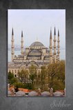Dekoratif Dikey Kanvas Tablo Tekli Ev Kafe Ofis Sultan Ahmet Camii Mavi Cami Manzara 2383