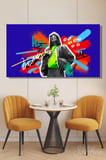 Kanvas Tablo Panoramik Yatay Tekli Ev Kafe Ofis Renkli Soyut Grafikler Grafiti Sokak Sanatı 2386