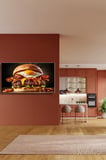 Yatay Kanvas Tablo Tekli Lokanta Fast Food Kafe Restoran Mutfak Gourmet Breakfast Burger 2393