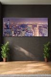Kanvas Tablo Panoramik Yatay Tekli Ev Kafe Ofis New York Central Park Gece Manzarası 2655