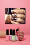 Dekoratif Yatay Kanvas Tablo Tekli Kuaför Güzellik Salonu Makyaj Nail Art Manikür 738