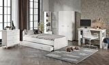 Selen Çocuk Odası Takımı Beyaz - 5 Parçalı Tamamı 1. Kalite Mdf