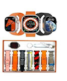 Serreha SÜPER HEDİYELİK AKILLI SAAT SET -49 MM KASA-TOPLAM 7 KORDONLU –EKRAN KORUMALI