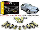 Honda Civic Vtec 2001-2006 LED İç Aydınlatma Ampul Seti FEMEX Parlak Beyaz