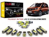 Peugeot Rifter Araçlar için LED İç Aydınlatma Ampul Seti FEMEX Parlak Beyaz