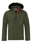 Kürklü Su ve Rüzgar Geçirmez Haki Softshell Kışlık Erkek Mont