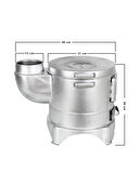 Çok Amaçlı 2'si 1 Arada Soba & Mangal | Portatif Bahçe, Kamp ve Piknik Barbekü Ocağı