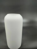 KÜÇÜK AVİZE CAMI.BEYAZ RENKTE.Mum ampule göre (E.14)(Çap:6.50cm-h:13.50cm) SİLİNDİRİK.