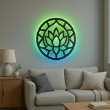 LOTUS ÇİÇEĞİ LED IŞIKLI AHŞAP MDF DEKOR