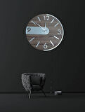 Gümüş Aynalı Pleksi  Tasarım Modern Duvar Dekorasyonu Saat