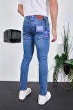 Erkek Likralı Denim Skinny Fit Süper Dar Jeans