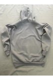 Skull Baskılı Gri Erkek Kapüşonlu 3 iplik Şardonlu Ribanalı Sweatshirt Hoodie
