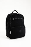 Unisex Suya Dayanıklı Krinkıl Kumaş Laptop Bölmeli Sırt Çantası Ve Askılı Kalemlik