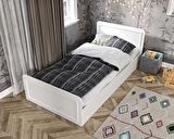 Snow Tek Kişilik Country Tarzı Mdf Karyola - 100cm X 200cm Ölçülerinde