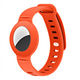 Apple AirTag Yüksek Kaliteli Anahtarlık ve Bileklik Kılıfı 360 Tam Koruma Silikon Kordon