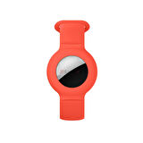 Apple AirTag Yüksek Kaliteli Anahtarlık ve Bileklik Kılıfı 360 Tam Koruma Silikon Kordon