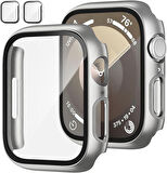 Apple Watch 41MM 7-8-9 SE Seri Uyumlu Starlight 360 Derece Koruma ve Temperli Cam Ekran Koruyucu